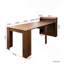Table de salle à manger extensible moderne avec rangement Stowspan avec finition en mélamine et structure en bois-129599525