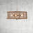 23.75"W Malpartida Woodgrain Finish Metal Caged 4-Light Chandelier