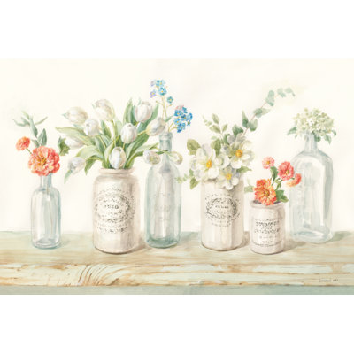 Marmalade Flowers I by Danhui Nai - Wrapped Canvas Painting