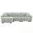 L-Shaped Sectional Sofa With Movable Ottoman-770366730