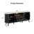 70" Curved TV Stand For Tvs Up To 80", With RGB Light, Drawers & Built-In Power Outlet-1066481391