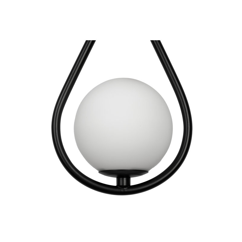 Applique murale 1 lumière Teardrop, Noir mat