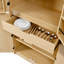 Armoire de cuisine 72 po H, armoire de rangement avec 3 tablettes réglables, 8 supports de porte et un tiroir caché (naturel)-1681984098