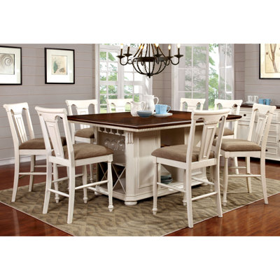 Arlien Wood Counter Height Dining Table Set