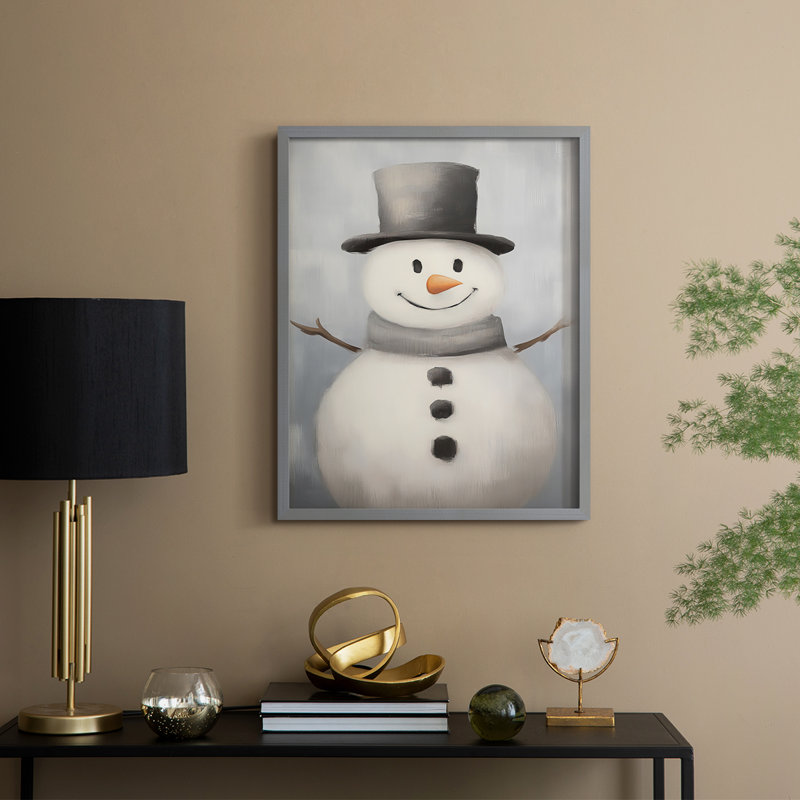 Christmas Holiday Art -Series 2-CCIX Framed Print - Solid Wood, Gris, H 30 po x l 24 po