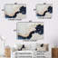 «Aqua Sea Underwater River I», ensemble d'art abstrait mural transitionnel moderne-773641528-773641524-773641531