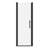 26-27.5 In.W X 68 In.H Semi-Frameless Small Pivot Shower Door With 6Mm Tempered Glass, No-Top-Rail Design-124481998