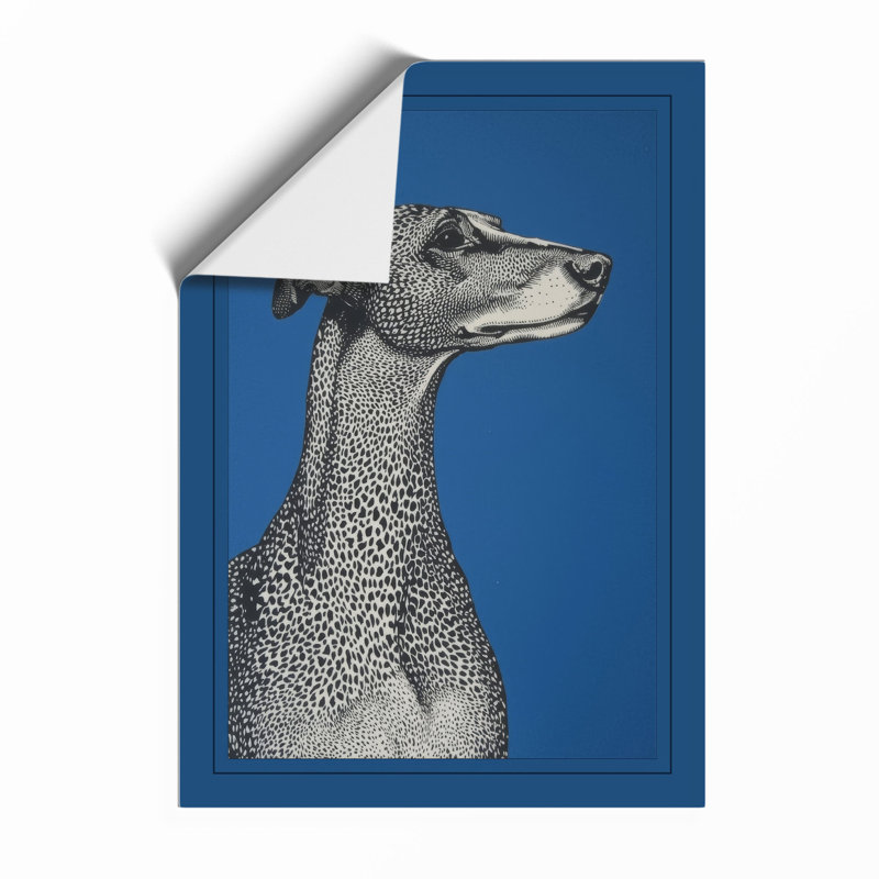 Greyhound Profile Modern - Framed Print, A4 - 29.7 x 21.0 cm, Unframed