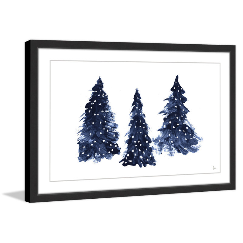 «Trois Arbres» - Impression sur papier encadrée, l 30 po x H 20 po x P 1,5 po