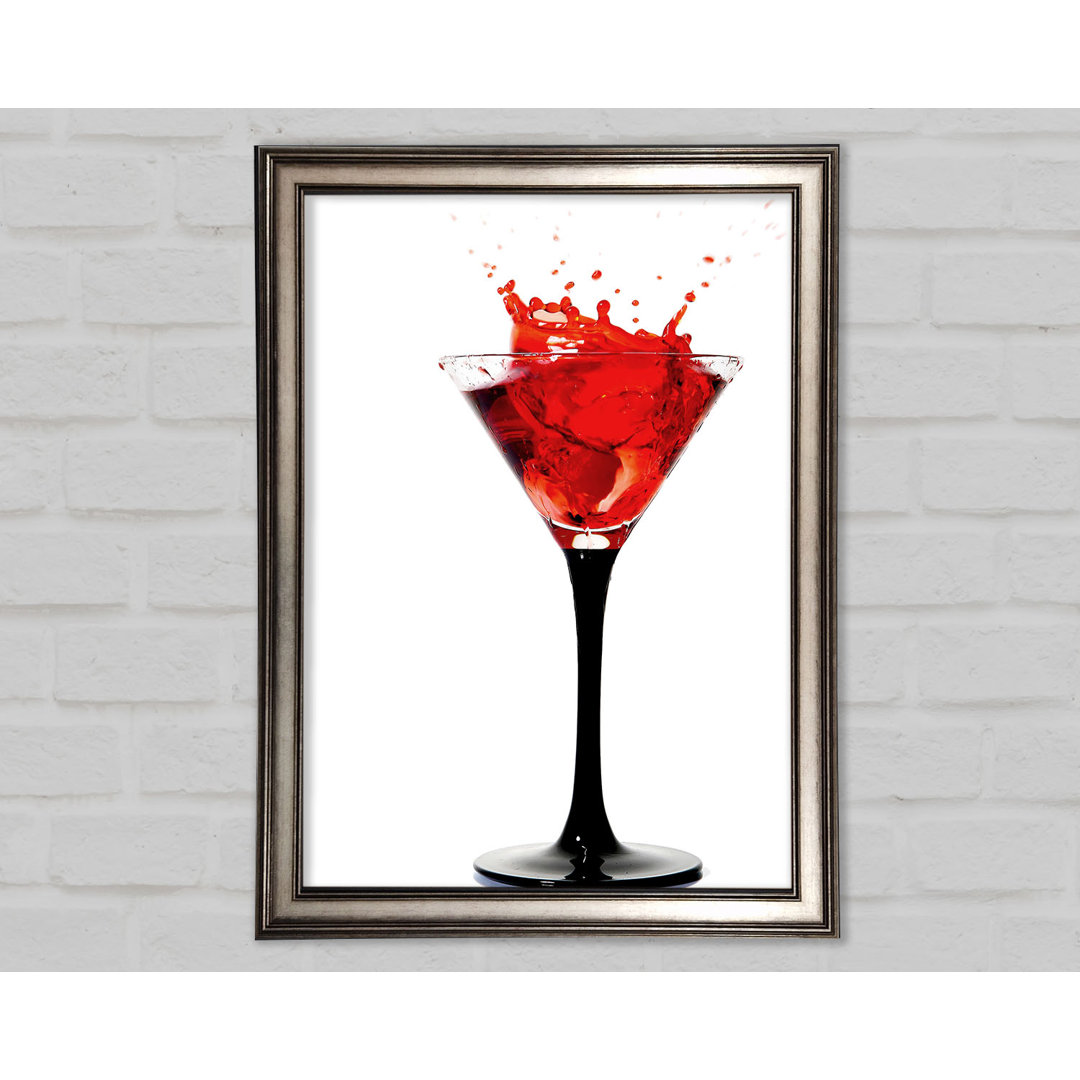 Red Cocktail Splash - Einzelner Bilderrahmen Kunstdrucke