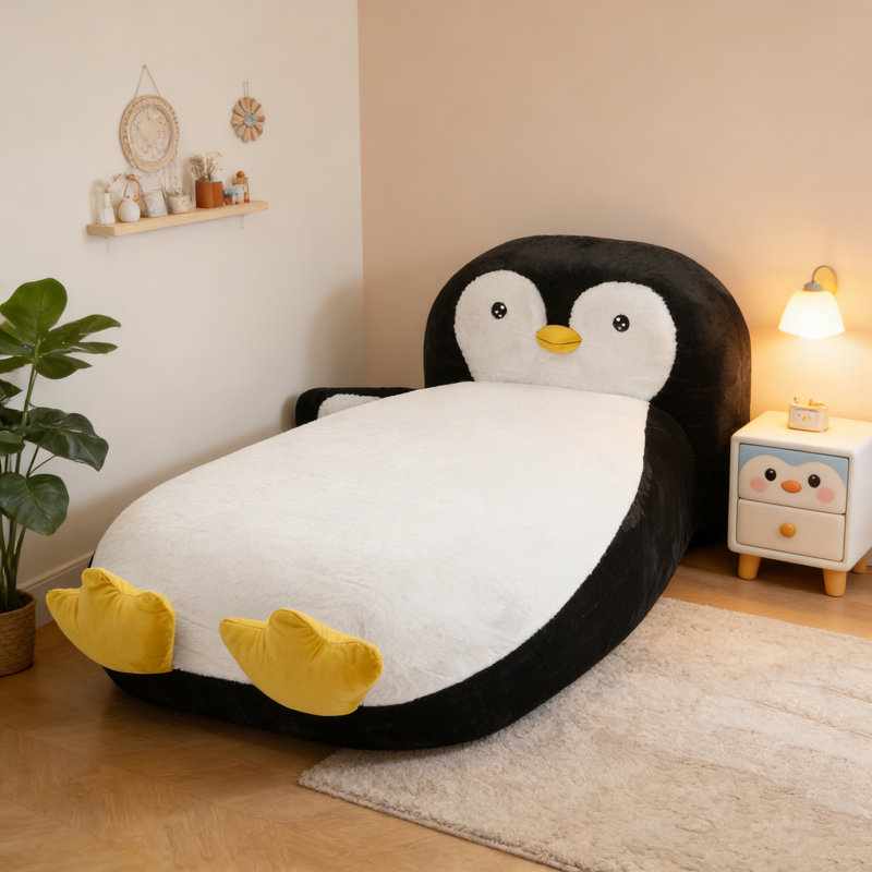 Fauteuil rembourré en forme de pingouin surdimensionné de 45 po de largeur
