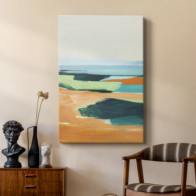 Turquoise et orange II - galerie Cavas sur mesure