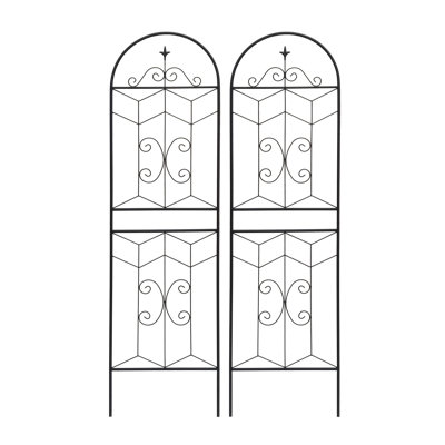 Treillis de jardin en métal pour plantes grimpantes, paquet de 2, hauteur 71 po x l 19,7 po