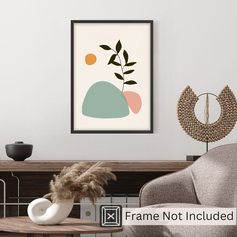 «Botanical Boho Leaf», reproduction d'art non encadrée