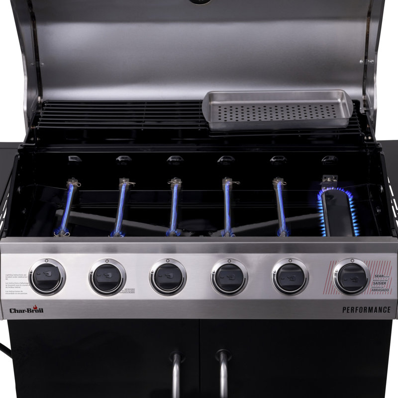 Armoire pour barbecue au propane à 6 brûleurs avec brûleur latéral Charbroil Performance Series