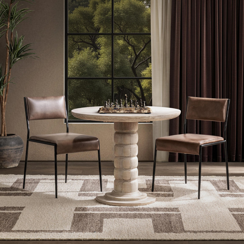 Hillrose Round Dining Table, Drift Shore White