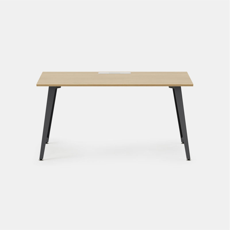 Office Desk, Woodgrain, Charcoal, 30" H x 60" W x 30" D