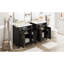 Meuble-lavabo autoportant de 48 pouces avec deux lavabos en céramique, charnières à fermeture en douceur, tiroir rabattable dissimulé et finition de qualité-394584302