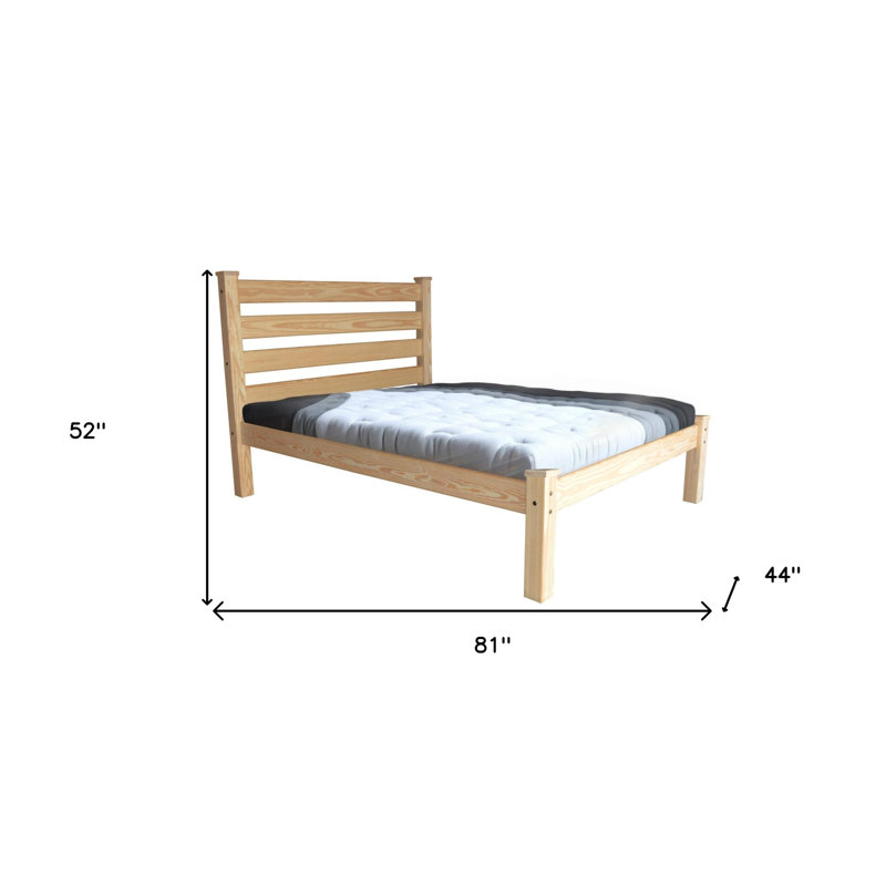Natural Solid Wood Twin Bed Frame