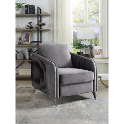 Accokeek Velvet Armchair