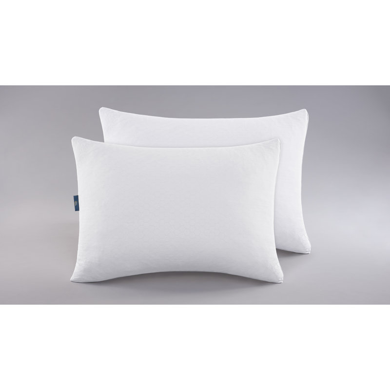 King Size White Cooling Down Alternative Bed Pillows, 2 Piece Set
