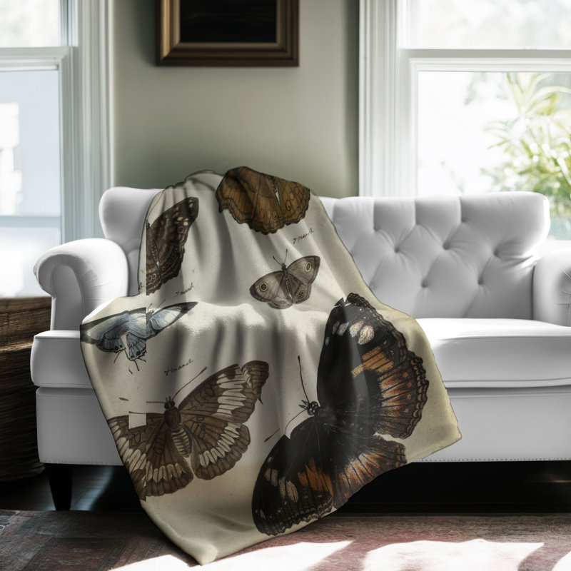 Antique Flutter - 1 Piece Premium Blanket, Twin