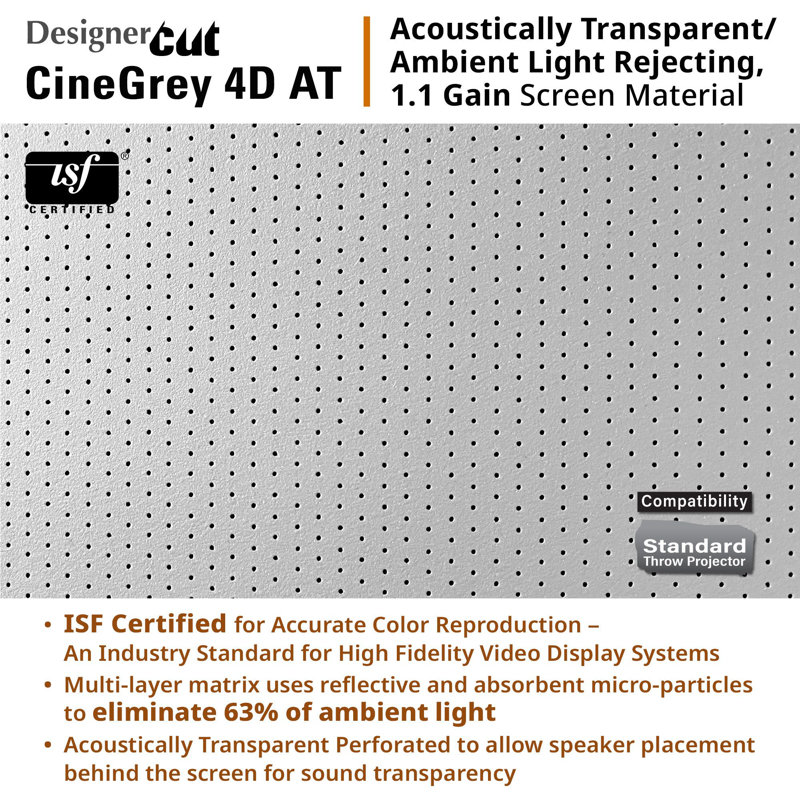Matériau de projection CineGrey 4D® AT Designer