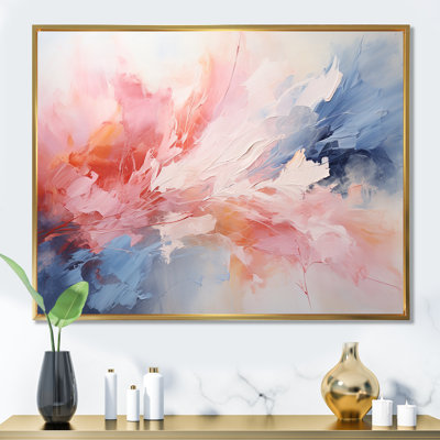 Pink And Blue Soothing Swirls III - Abstract Wall Art