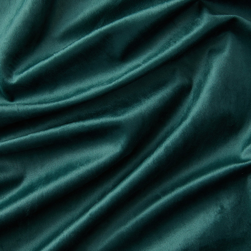 Pleze Velvet Semi Sheer Curtain Pair, Green, 54" W x 96" L