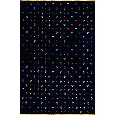Tapis bleu de haute qualité noué à la main