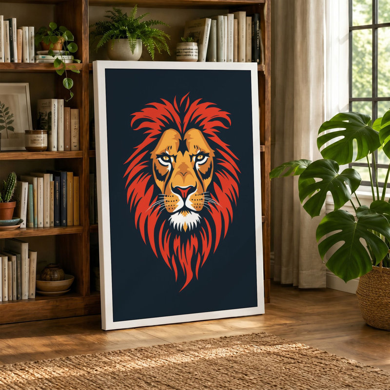 Lion's Crown Modern - Wrapped Canvas, 18x12 - 45.7 x 30.5 cm, Taupe Border