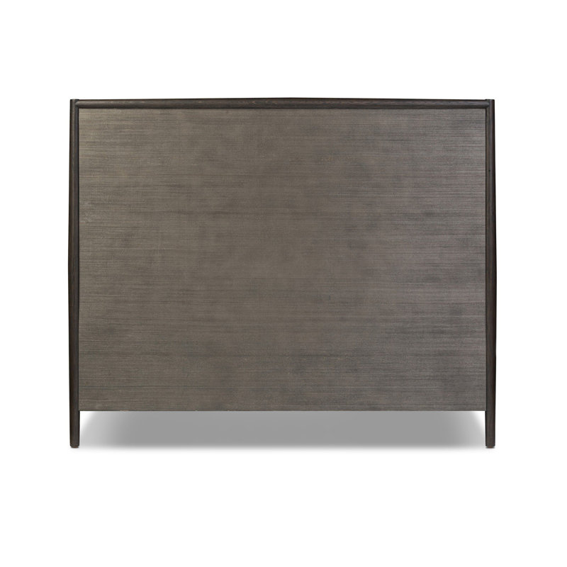 Glenview Upholstered Bed, King, Smoked Black Oak