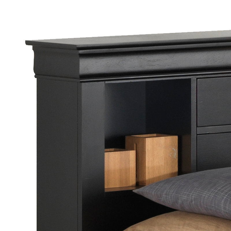 Citronelle Bookcase Storage Bed, Twin, Black