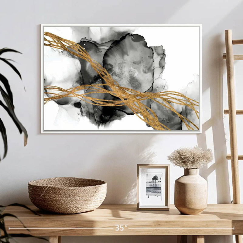 Matrix Undulation I, 25" X 17", Floating Frame White