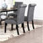 5 pièces: table ronde en bois de 48 po, 4 chaises avec revêtement en tissu gris et table de rangement contemporaine-115823915-115823918