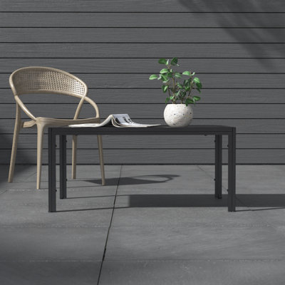 Asimelda Rectangular Steel Outdoor Coffee Table