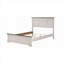 Mobilier de chambre en bois de style rustique avec lit à panneaux pleine grandeur de style rustique blanc et brun