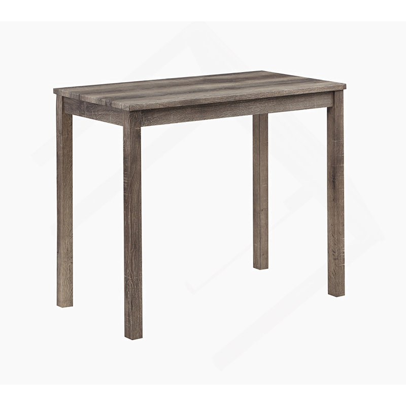 Ensemble de table bistro 3 pièces à hauteur de comptoir avec tabourets capitonnés, Beige, Brun