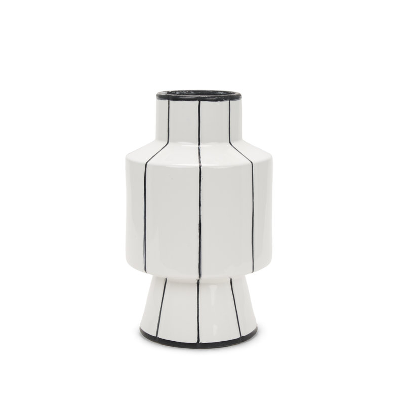 Petit vase en céramique Nelsa, H 12,99 po x l 8,07 po x P 8,07 po