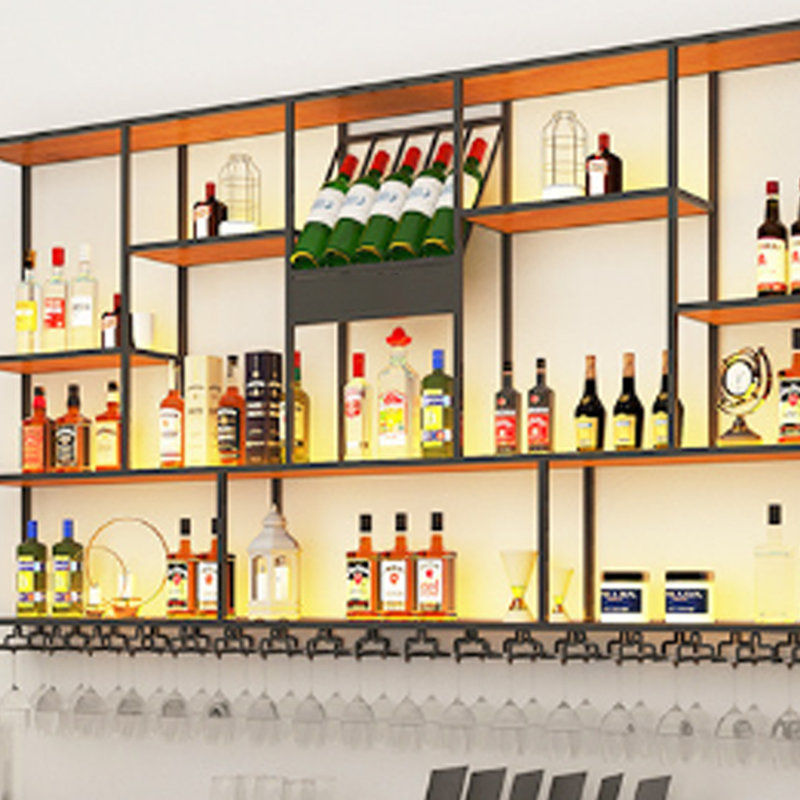 Multi-Tier Display Rack Restaurant Wine Rack, 47.2" H x 98.4" W x 7.8" D