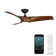 Zephyr 3 - Blade Outdoor/Indoor Smart Ceiling Fan with 2700K-3000K-4000K-5000K Selectable LED Light Kit and Remote Control Included, Works With Alexa and iOS or Android App