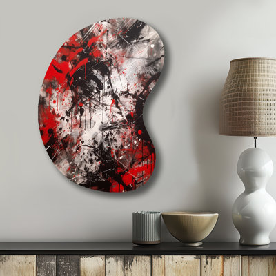 Cservak - Asymmetrical Abstract Marble Metal Wall Art, Unique Shape Metal Wall Sculpture Print