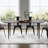 Solid Wood Oval Dining Table with Four Metal Legs Kitchen Tables-1493456092