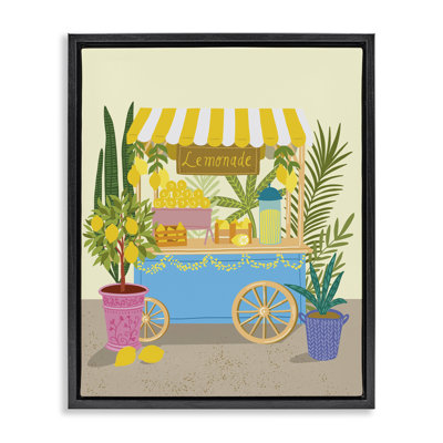  «Food Market Lemonade Stand», art mural sur toile par Jo Reid