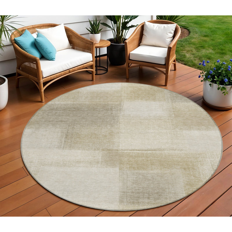 Tapis rond 8 po taupe