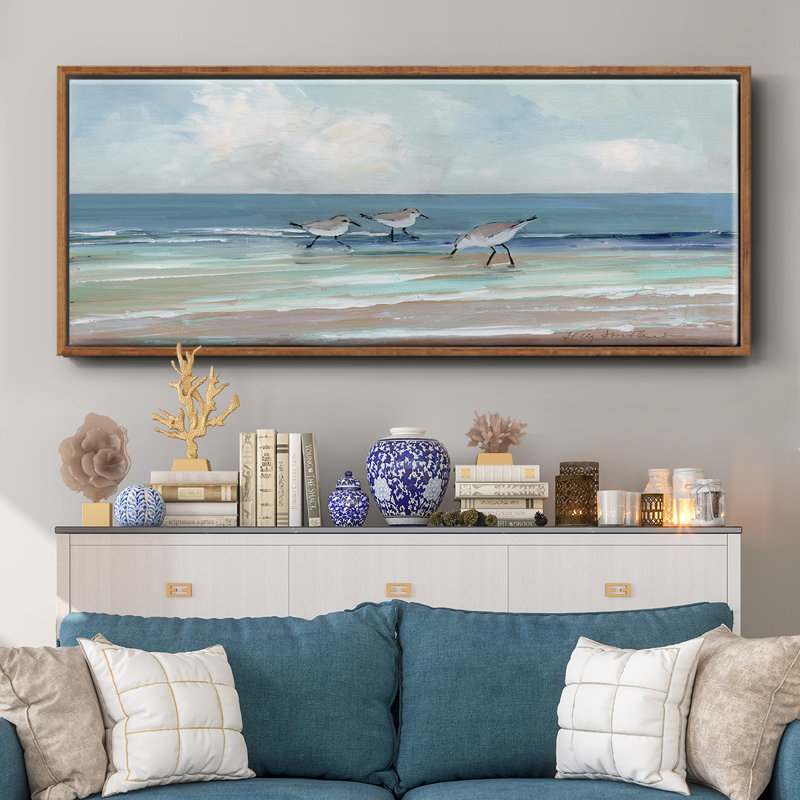 Shore Searching I- Framed Canvas
