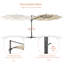 Parasol en porte-à-faux éclairé avec base à manivelle 132,3 po Shareny inclus-1222036767