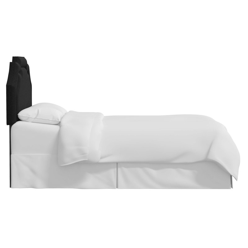 Tête de lit tapissier Jaoquim, Simple, Classic Linen Black