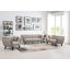 Chaise rembourrée Keley en gris et noir