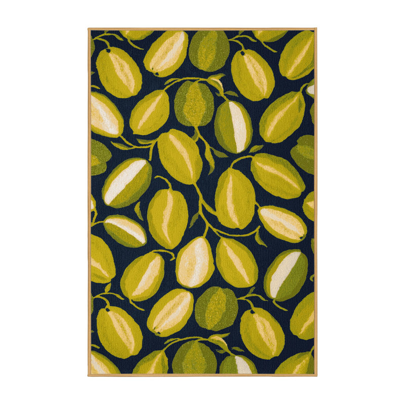 Washable Granadilla Fruits Area Rug, Rectangle 6' x 9'
